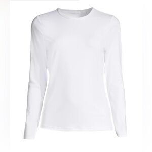 NIP, Land’s End Women's Long Torso SunShade UPF 50 Rash Guard Swim Tee, Sz L